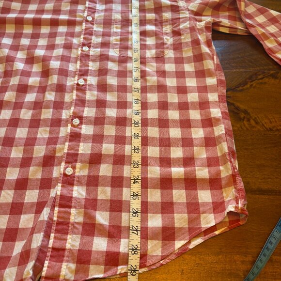 J.Crew Men’s Classic Fit Button-Down Shirt – Size Medium – Red Checkered – Excel - Picture 5 of 5